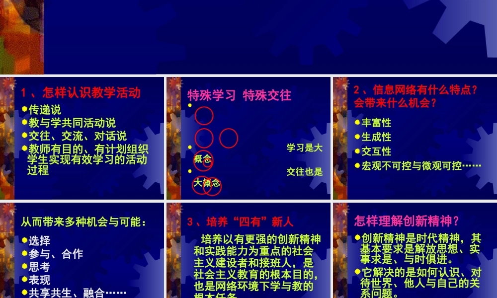 关于网络环境下学与教学的几个问题.ppt