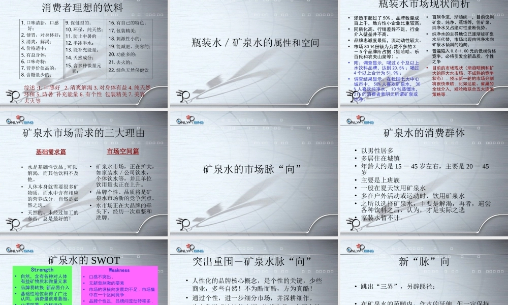 九寨沟矿泉水定位报告.ppt