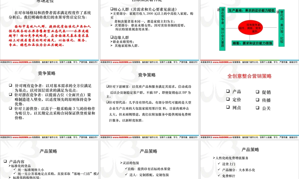 金鹃-合肥“鲜果小铺”项目策划案.ppt