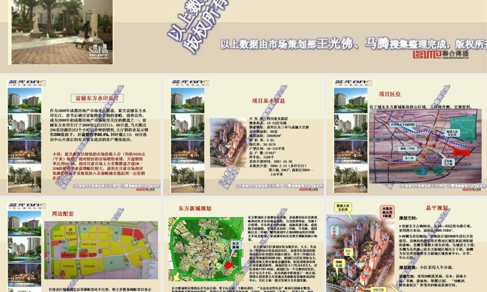 蓝光成都富丽东方水印长汀开盘报告.ppt