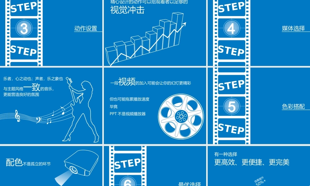 Idea蓝色商务动画PPT模板.ppt