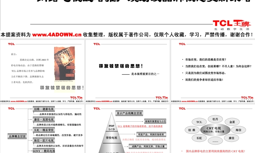 TCL网络电视战略推广规划及品牌概念更新策略.ppt