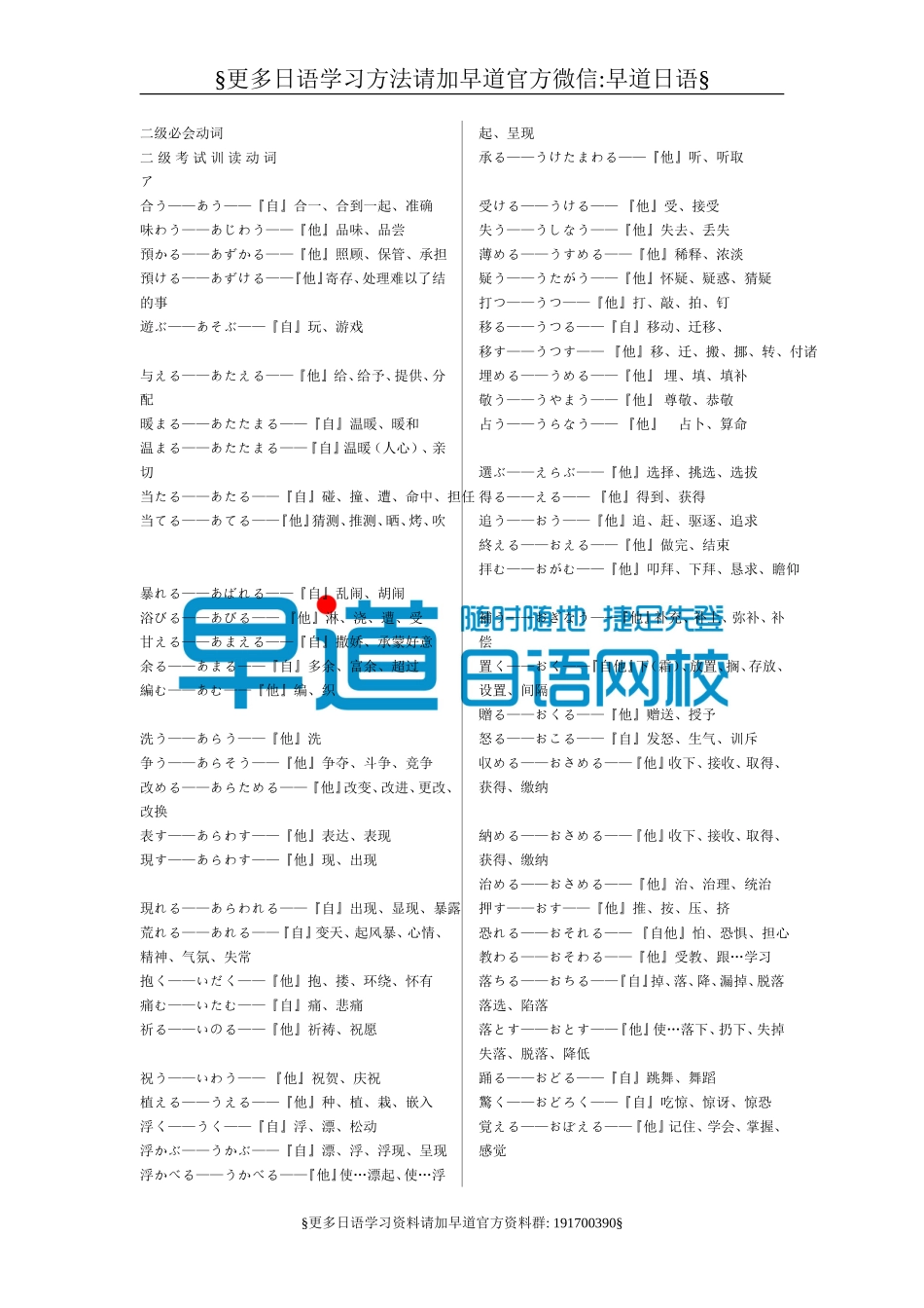 二级必会动词.doc_第1页