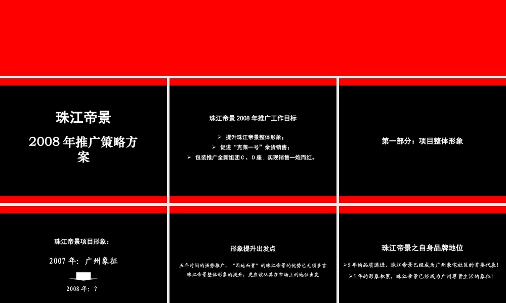 黑弧奥美_珠江帝景项目推广策略方案_66PPT_2008年.ppt