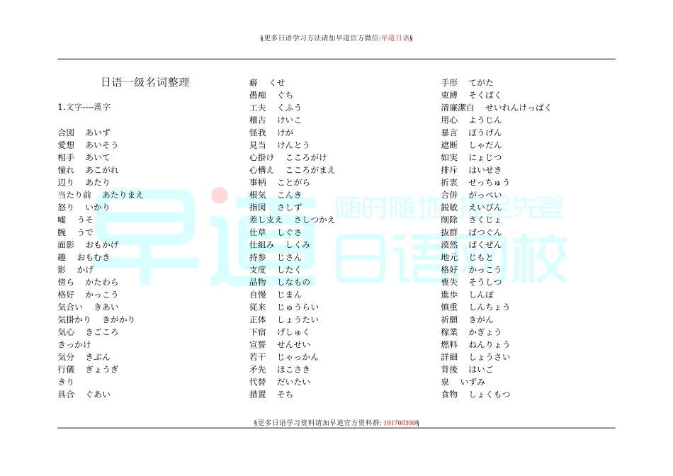 日语一级名词整理.doc_第1页