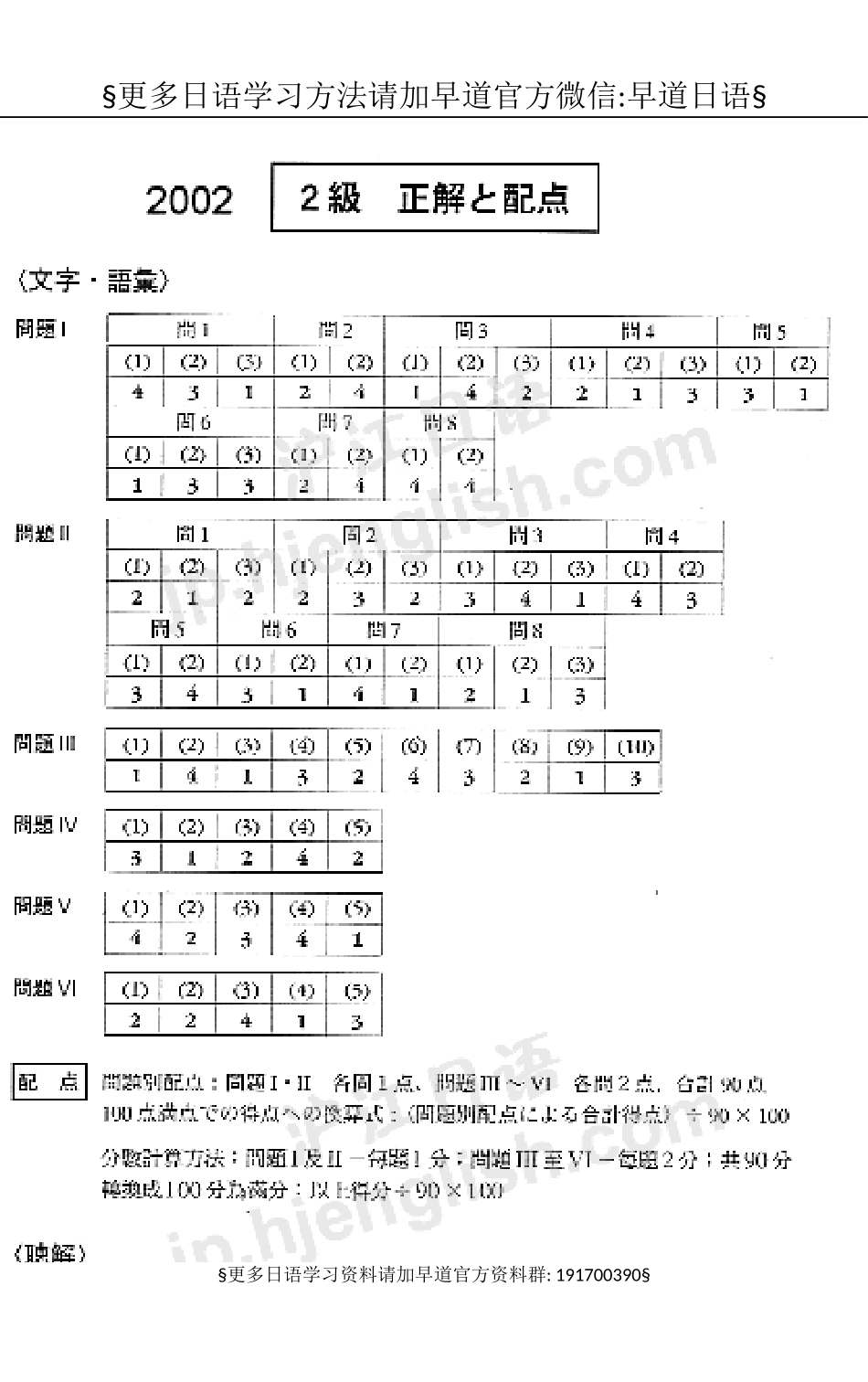 2002年日语能力考2级答案.doc_第2页