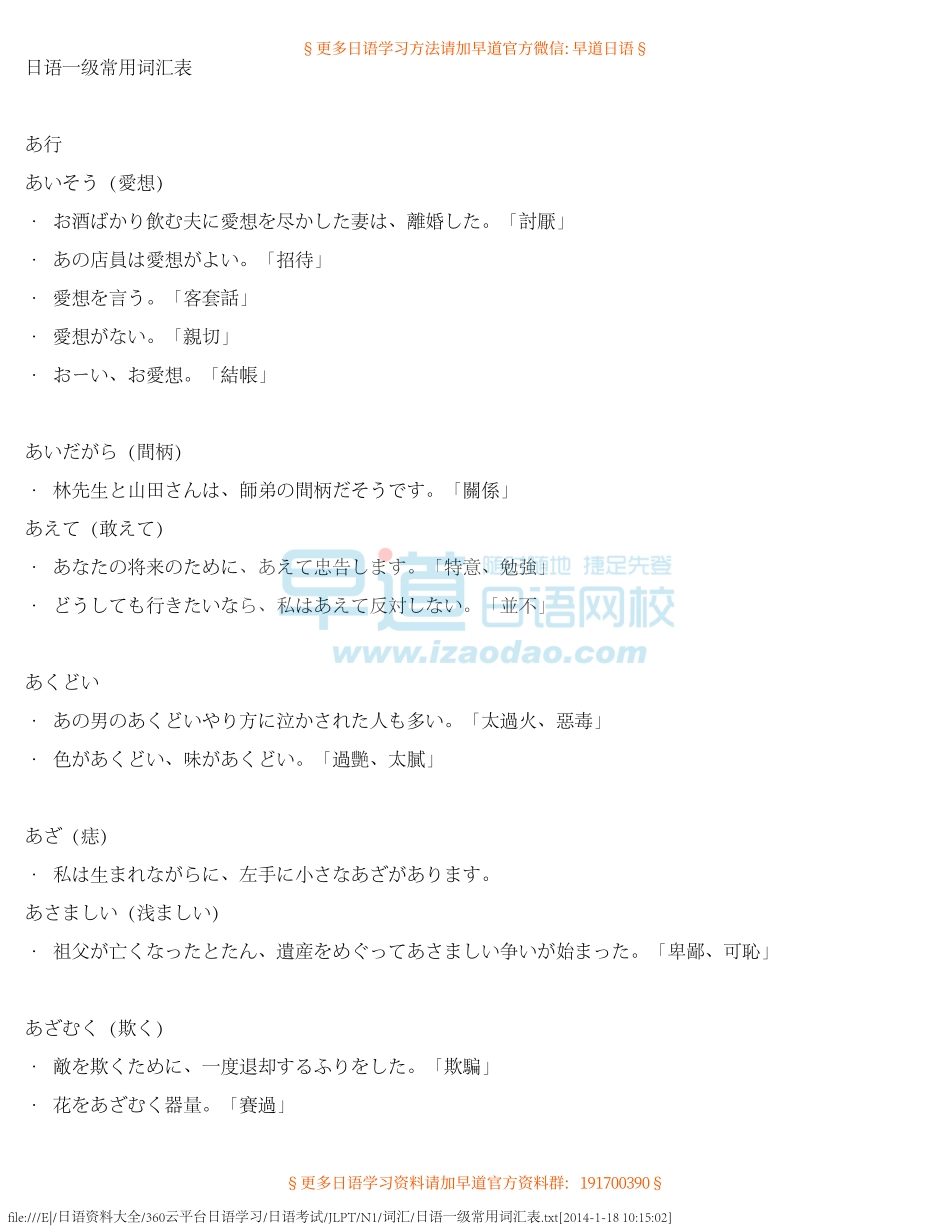 日语一级常用词汇表（推荐）.pdf_第1页