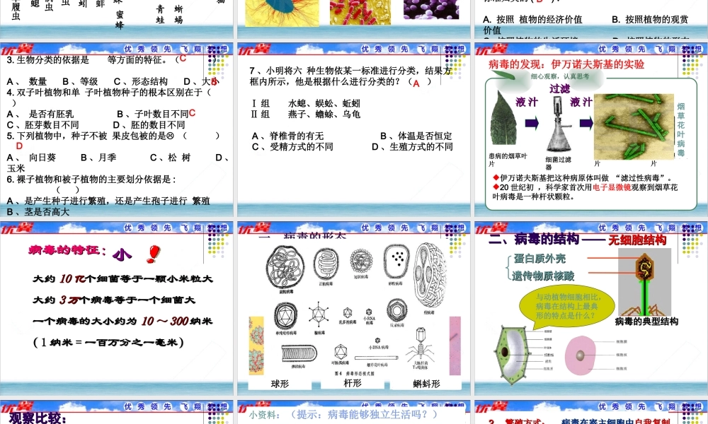 1.第一节尝试对生物进行分类.ppt