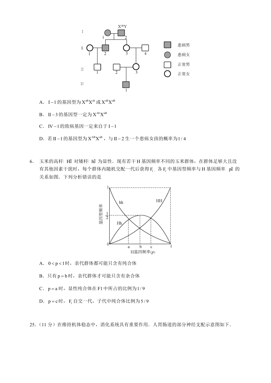 2015年高考真题 生物(山东卷)（原卷版）(1).pdf_第2页