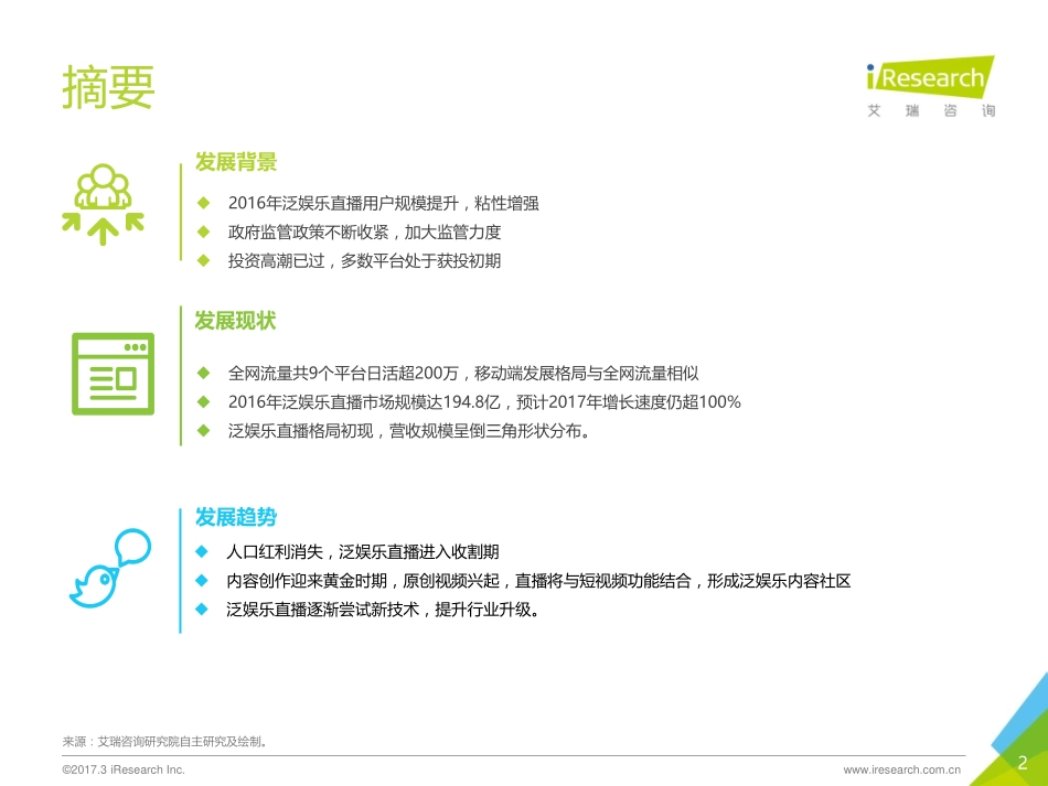 2017年中国泛娱乐直播平台发展盘点报告.pdf_第2页