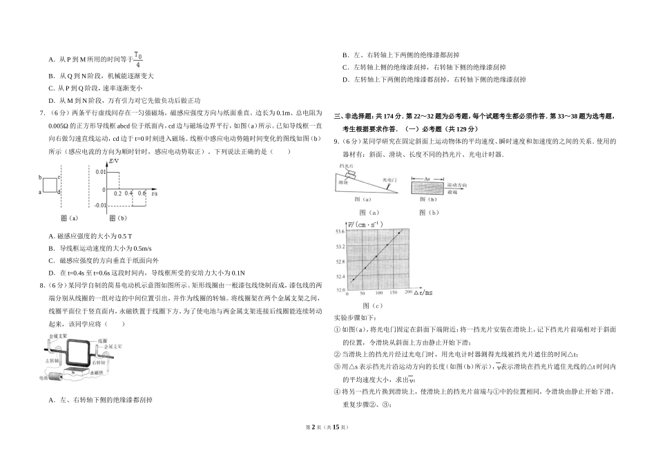 2017年全国统一高考物理试卷（新课标ⅱ）（含解析版）.doc_第2页