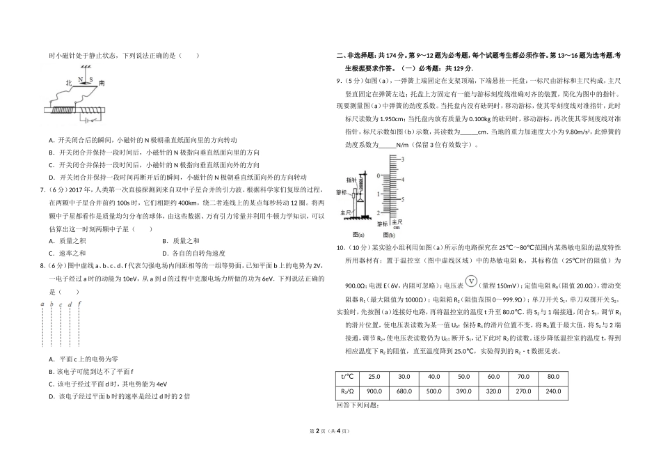 2018年高考真题 物理（山东卷)（原卷版）(1).doc_第2页