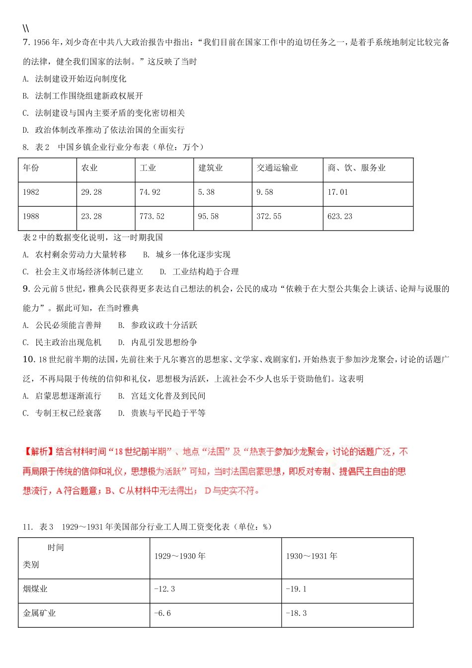 2018高考贵州卷文综历史试题及答案.doc_第3页
