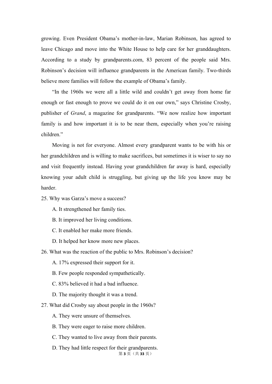 2016年高考英语试卷（新课标Ⅰ）（含解析版）(1).pdf_第3页