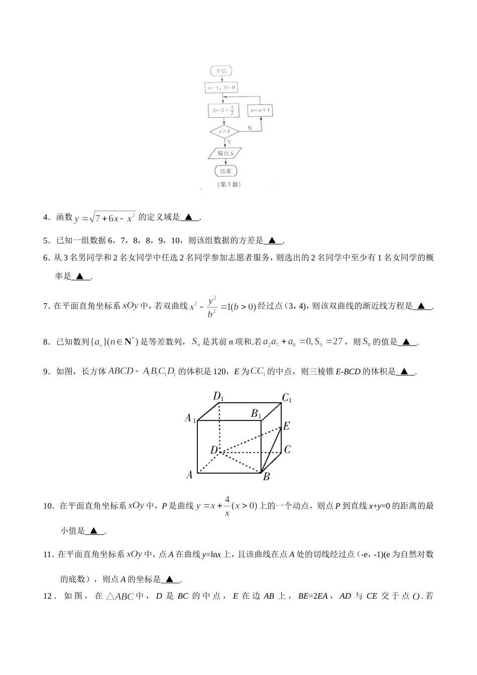 2019年江苏高考数学试题及答案.doc_第2页