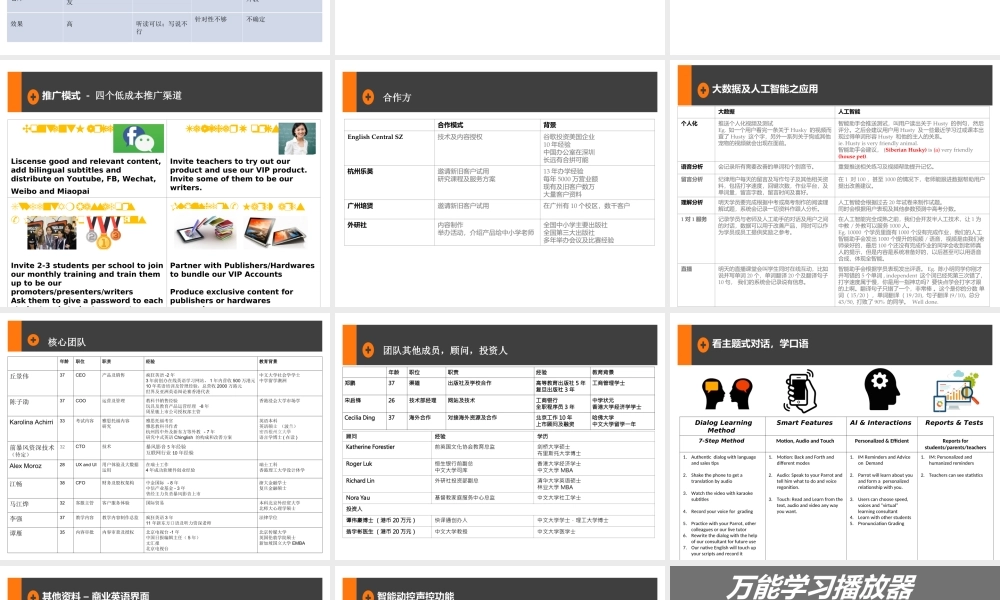 English TV,4--英语学习智能视频平台商业计划书.ppt