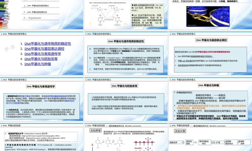 DNA甲基化实验课件【公众微信号：bioworlde】.pptx