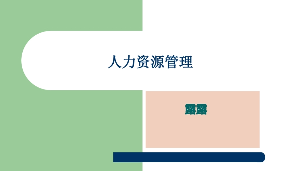 人力资源管理-lulu.ppt