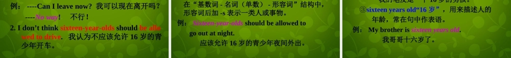 河北省东光县第二中学九年级英语全册 Unit 7 Teenagers should be allowed to choose their own clothes课件.ppt