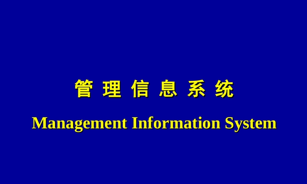 MIS讲义（第3章）-新书版.ppt