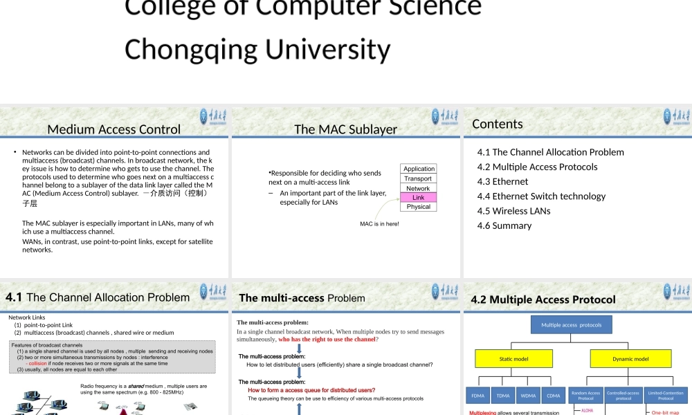 Chapter4+The+Medium+Access+Control+Subayer.ppt