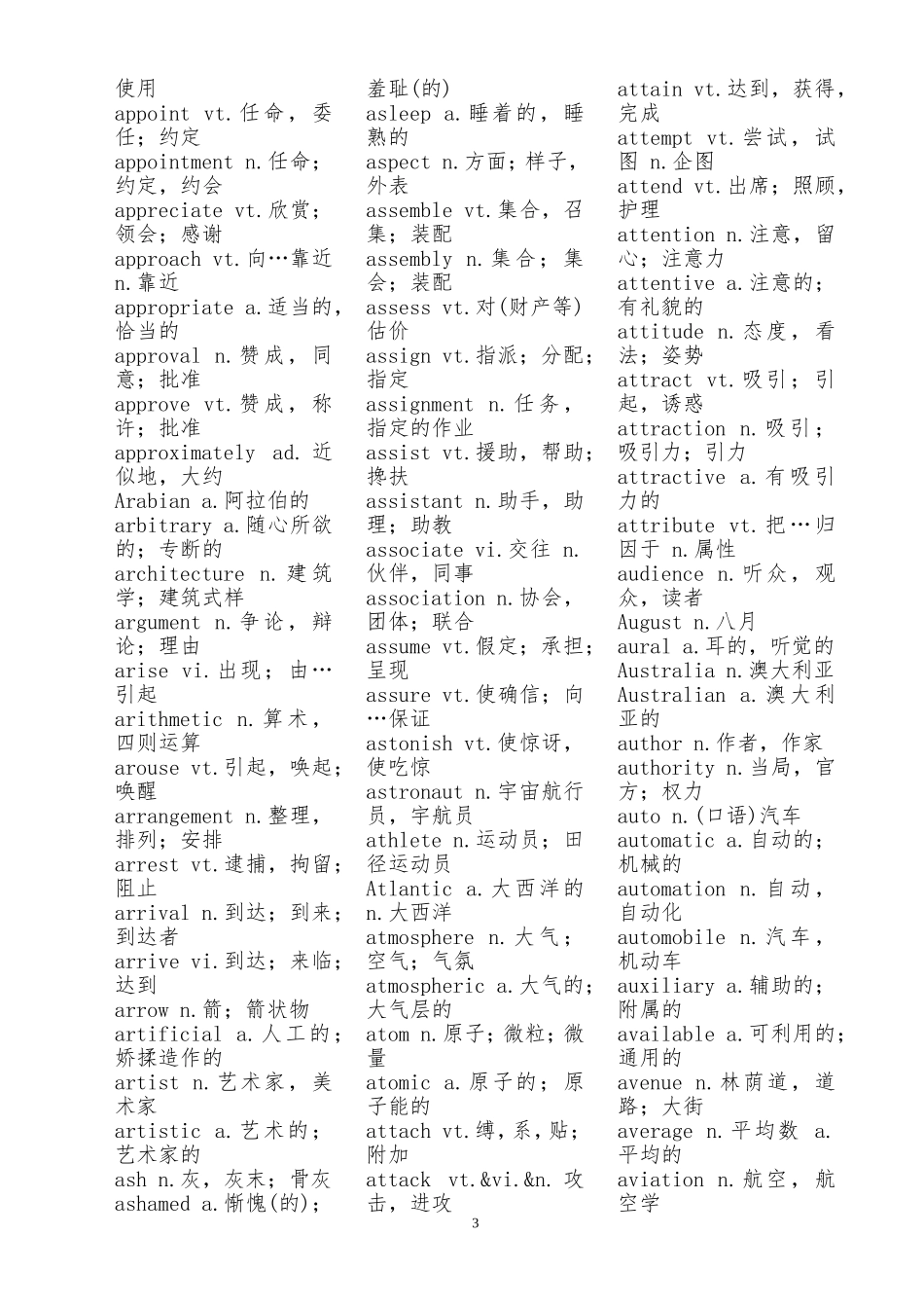 2015年全国大学英语四六级全部词汇【更多资料加入【公·众·号：HappyRan】】.doc_第3页