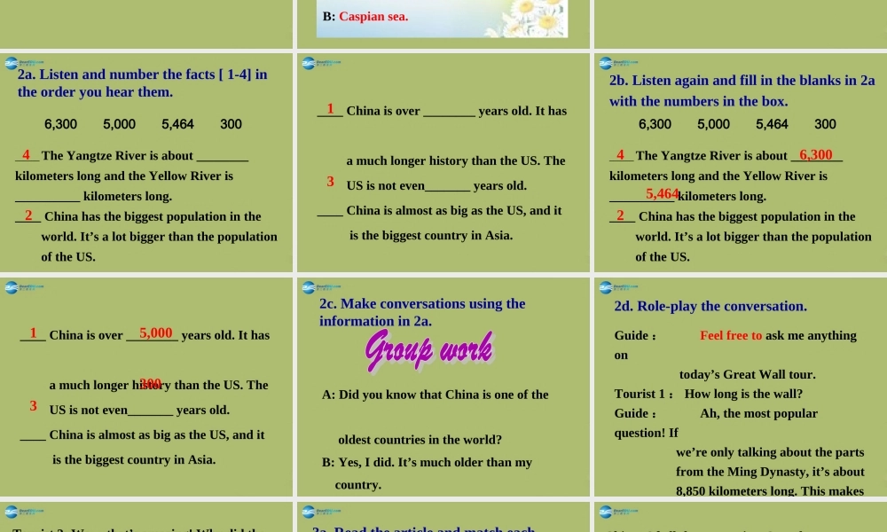 八年级英语下册 Unit 7 What`s the highest mountain in the world课件2 .ppt