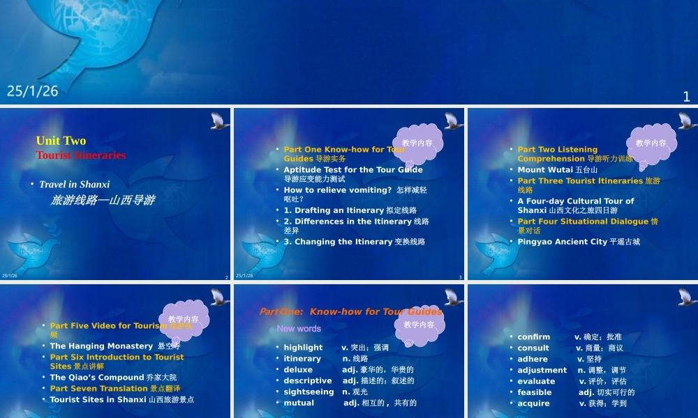 Chapter 2 Tourist Itineraries.ppt