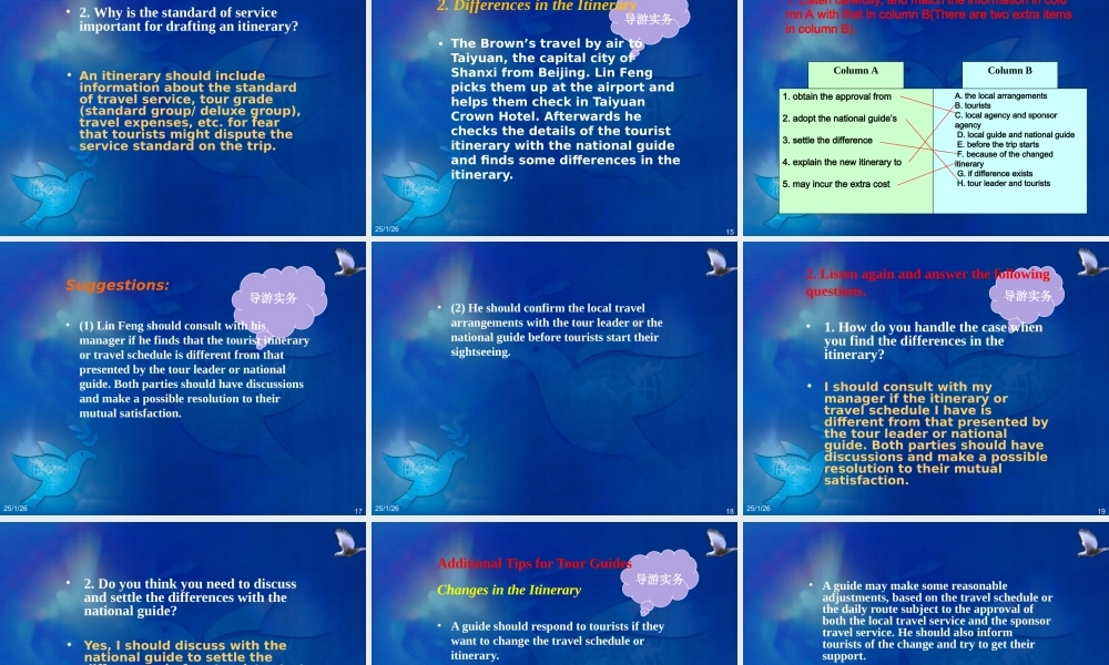 Chapter 2 Tourist Itineraries.ppt