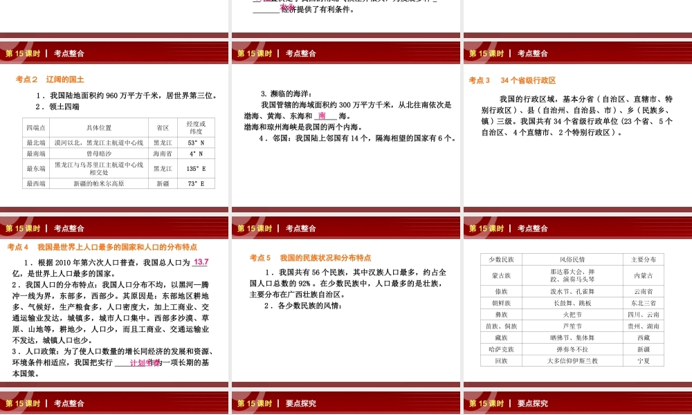 全国2013届中考地理人教版复习课件：第6单元 .ppt