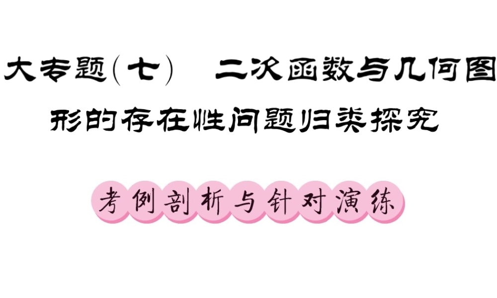 2018届中考数学总复习课件：大专题七（共133张PPT）.ppt