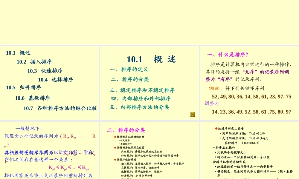 第十章 内部排序.ppt