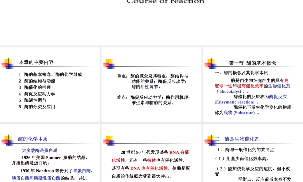 考研科目,动物生物化学 第7章 酶.ppt