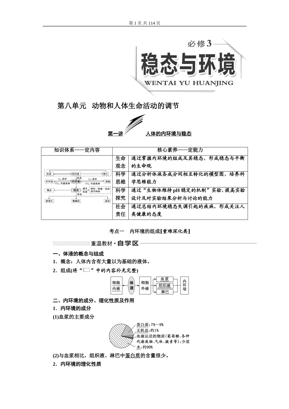 第八单元 动物和人体生命活动的调节.DOC_第1页