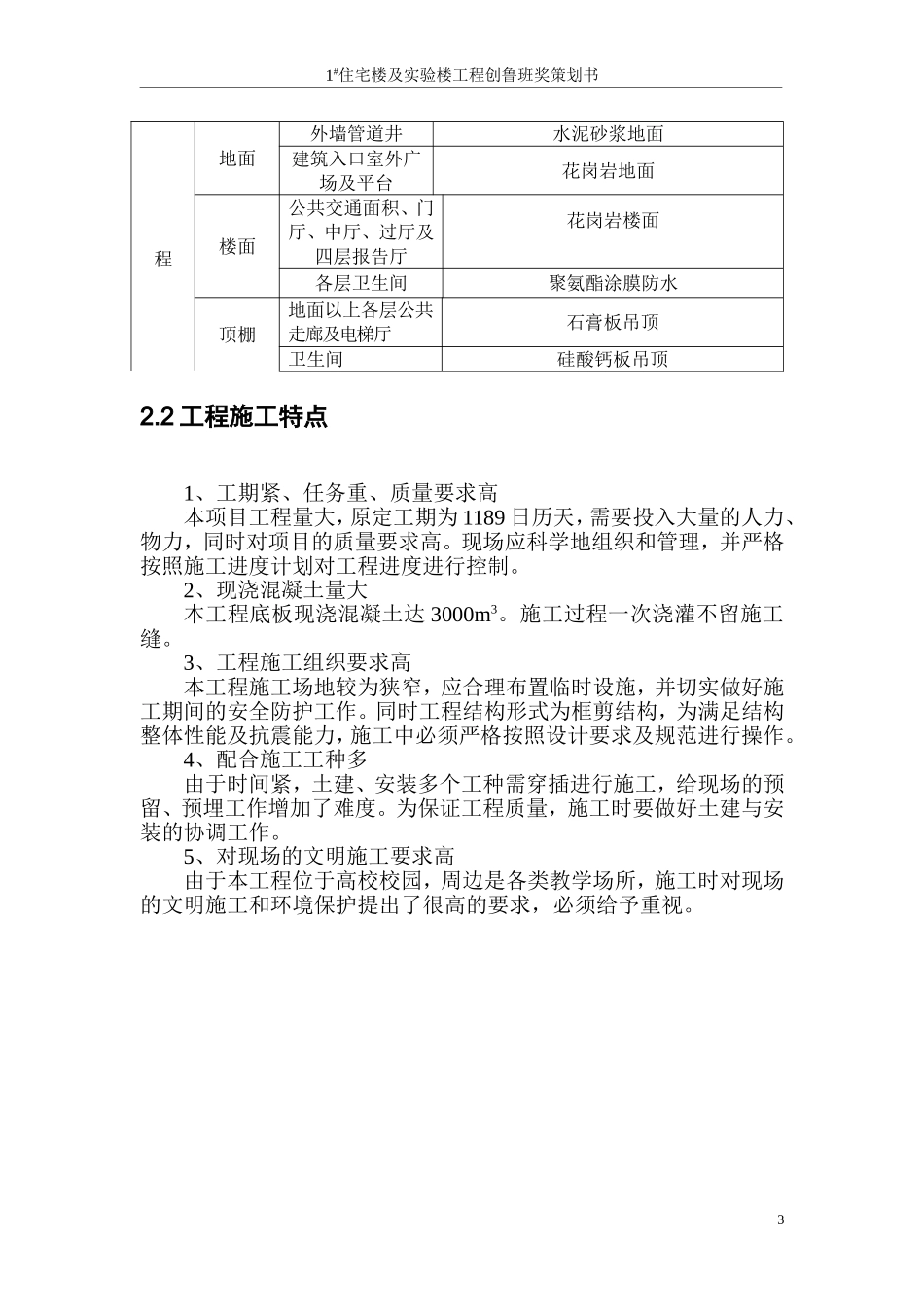 住宅楼及实验楼工程创鲁班奖策划书（114页）.doc_第3页