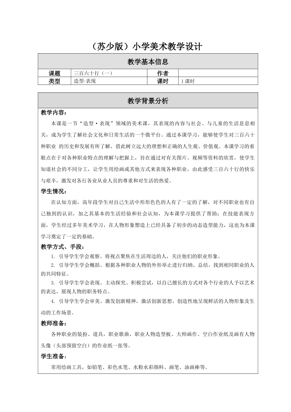 【119页精品】苏少版六年级下册美术教案.docx_第1页