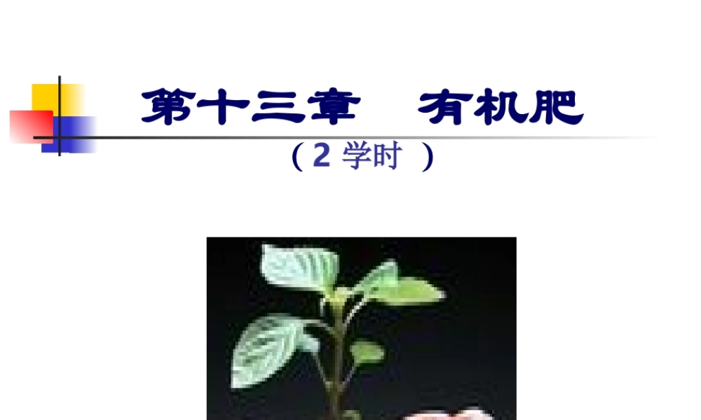 第13章 有机肥料.ppt