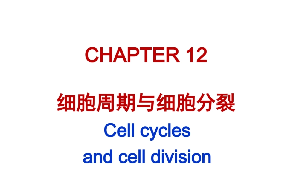 ru-第12章 细胞周期与细胞分裂 20161206(1).ppt
