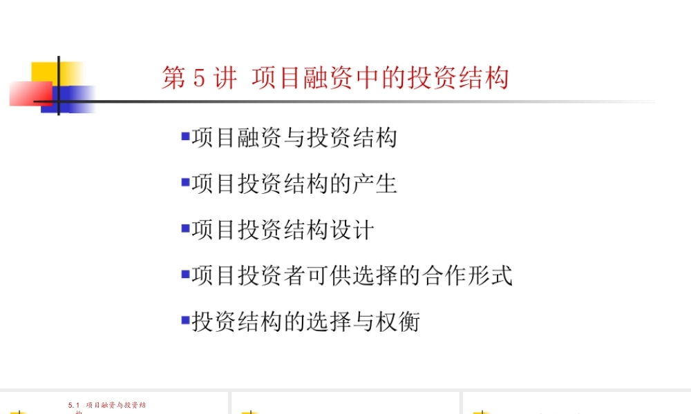 第5讲（上课）项目融资中的投资结构2019（下）.pptx