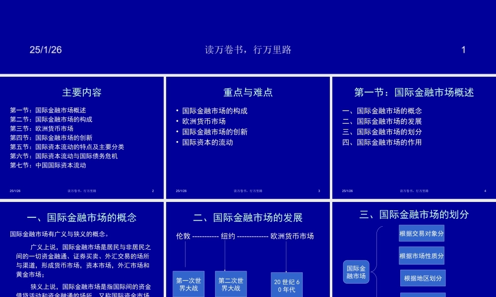 第六章 国际金融市场及国际资本流动.ppt