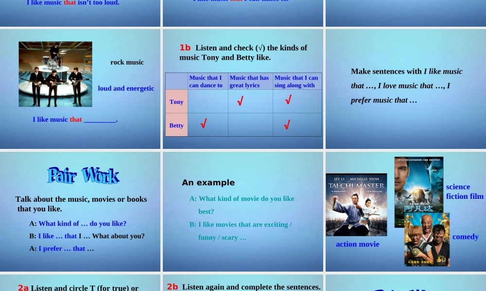 九年级英语全册 Unit 9 I like music that I can dance to课件1.ppt