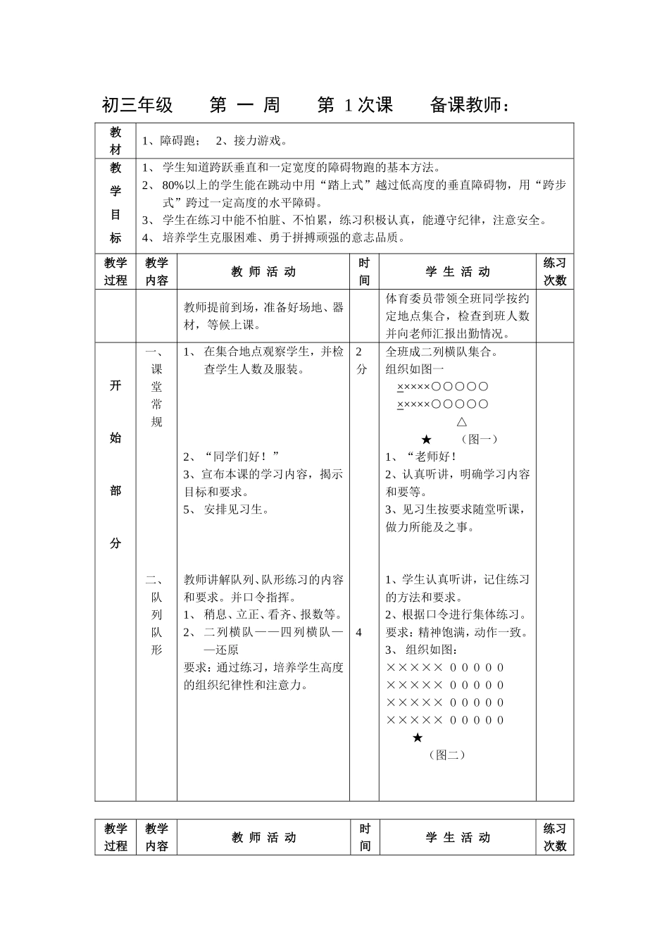 初中体育教案全集九年级(2).doc_第1页