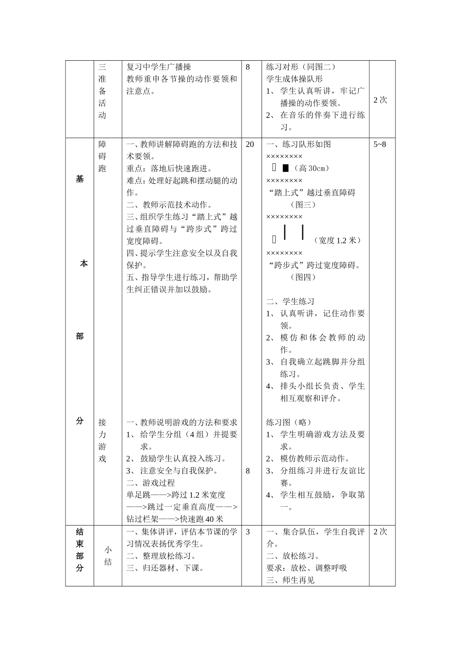 初中体育教案全集九年级(2).doc_第2页