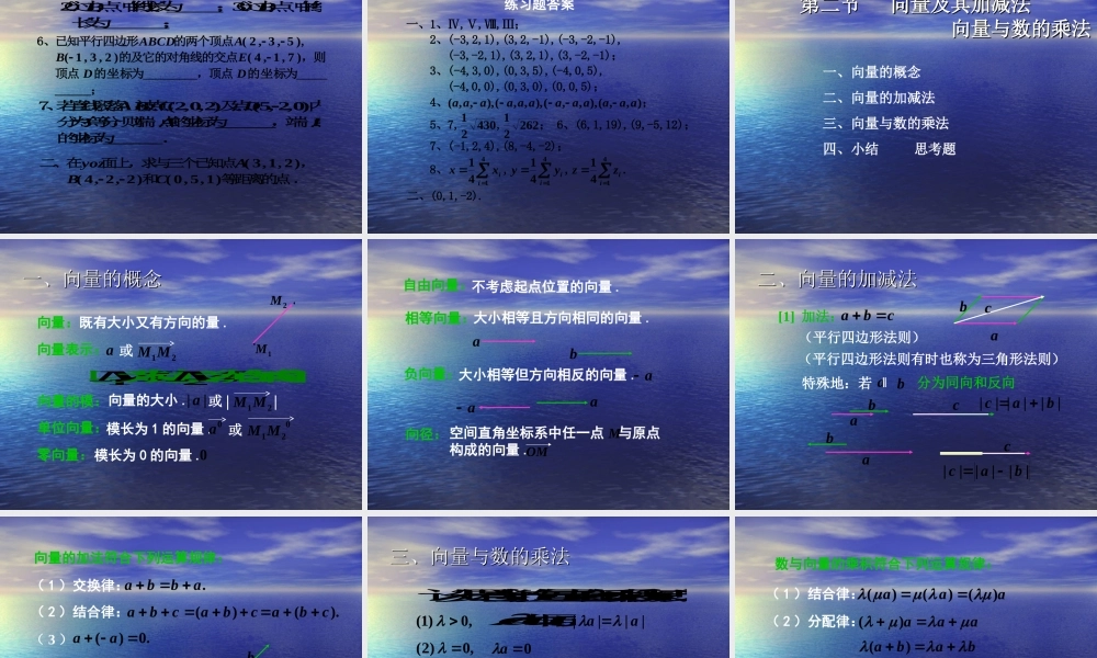 数学：7.5《空间直角坐标系2》课件（湘教版必修3）.ppt