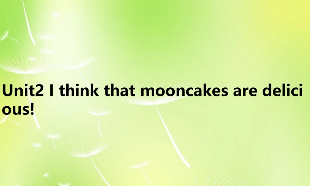 宁夏灵武市回民中学九年级英语全册 Unit 2 I think that mooncakes are delicious课件 （新版）人教新目标版.ppt