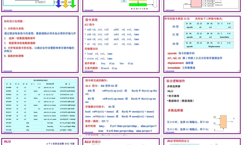 处理机设计.ppt
