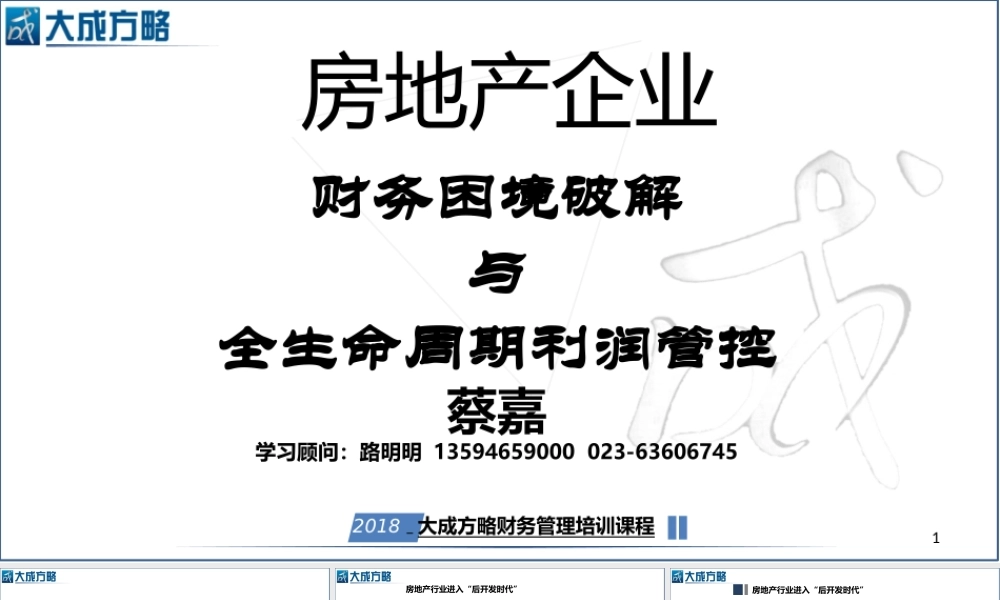 房地产企业财务困境破解.pptx