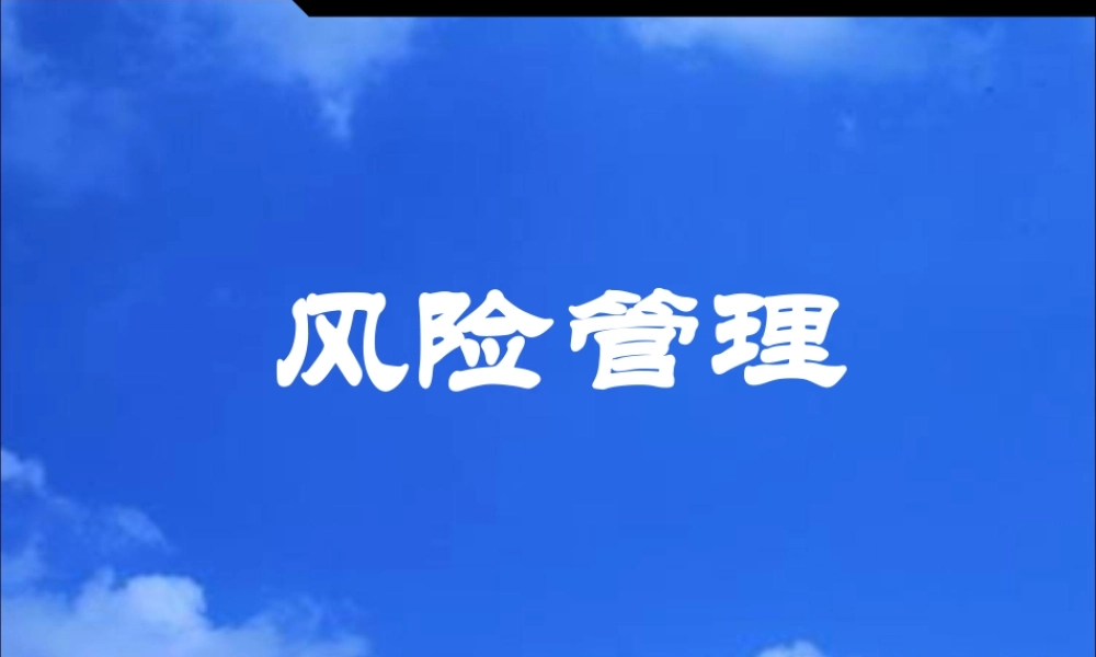 风险管理期中复习(4-6章）(1).ppt