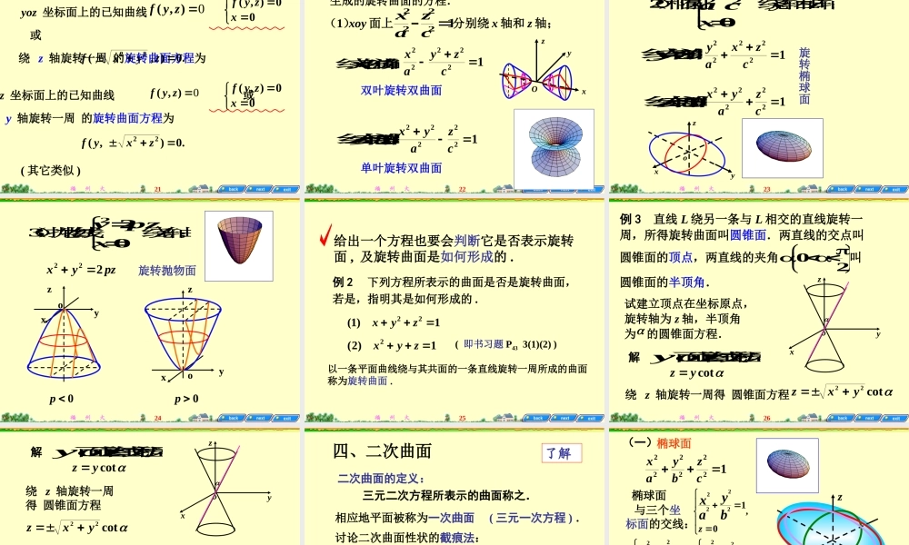 ch5-6曲面与曲线.PPT