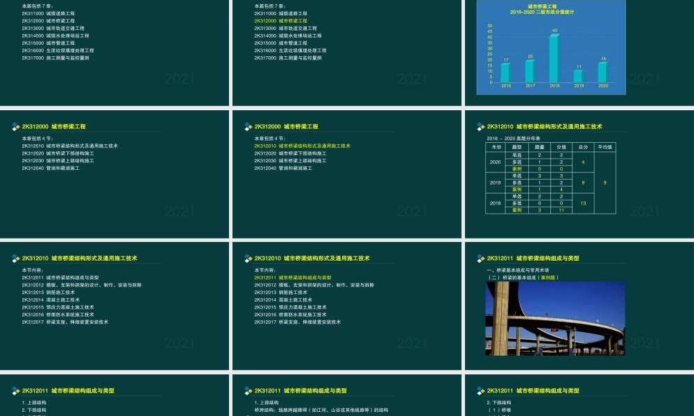 05、2K312010 城市桥梁结构形式及通用施工技术.pptx